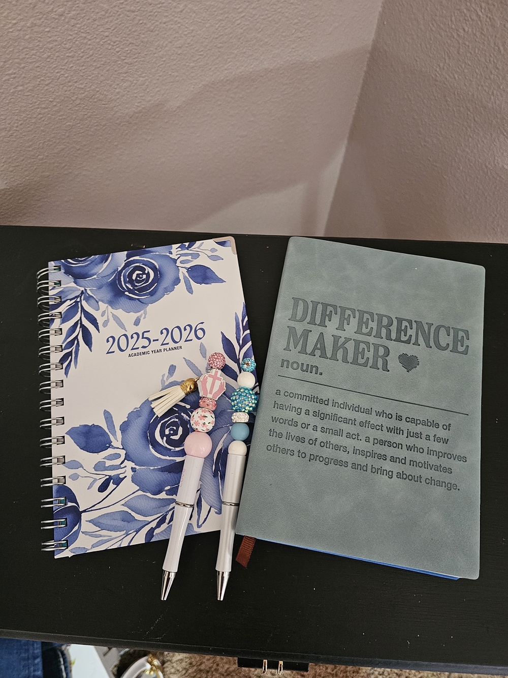 Difference Maker Teal Journal & Blue Floral 2025-2026 Planner Set